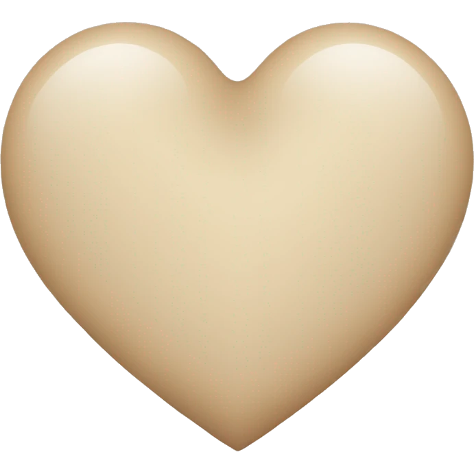 beige heart emoji