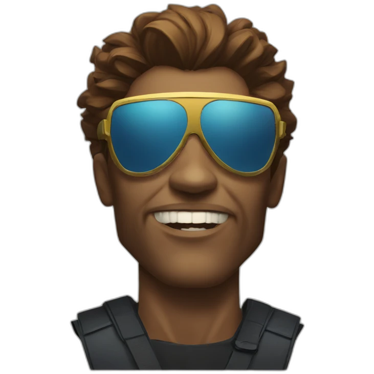 Beast from X-men wearing star shaped sunglasses emoji