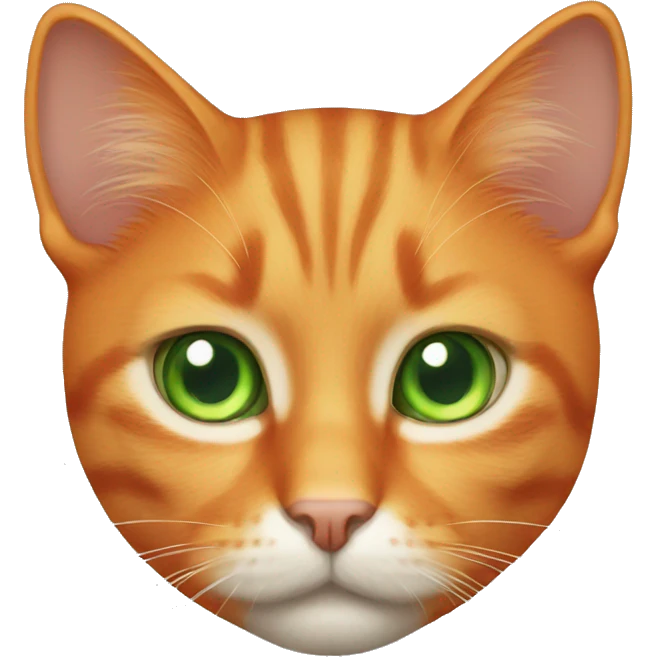 orange cat with green eyes  emoji