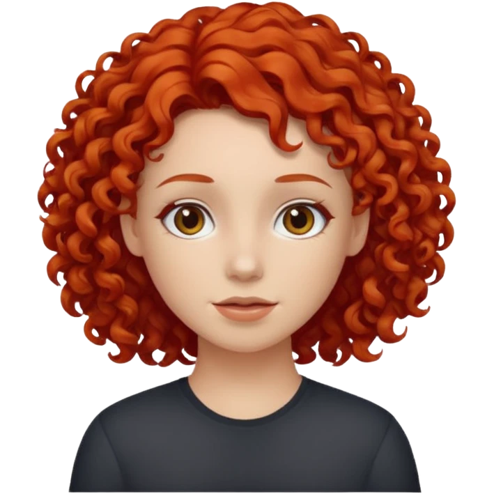 curly red hair emoji