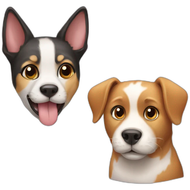 cat and dog emoji