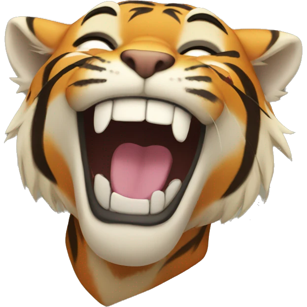 Laughing tiger emoji