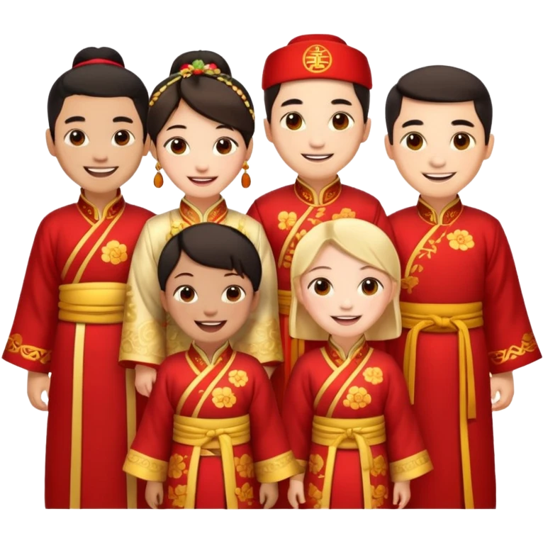 a bunch of friends emoji and they are chinese emoji