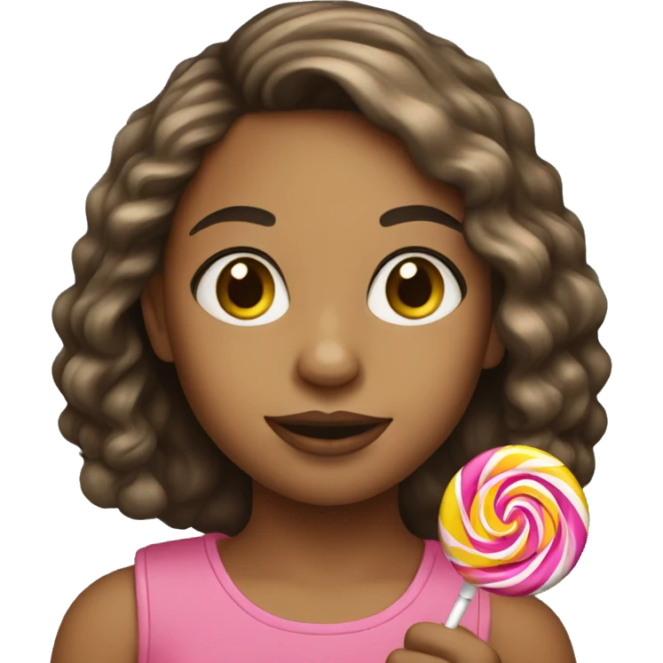 Girl with lollipop  emoji