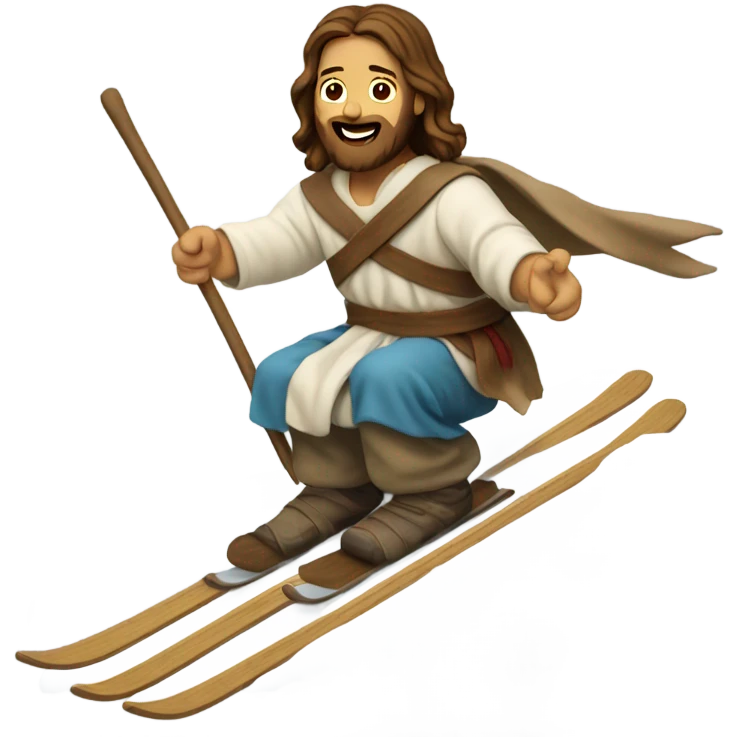 Jesus skiing  emoji