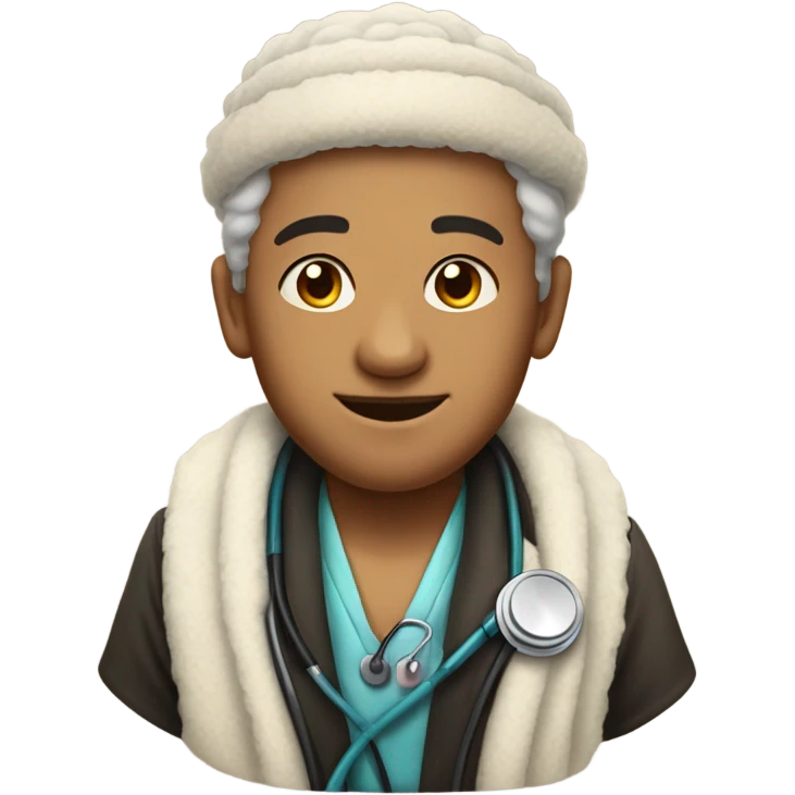 Sherpa wearing a stethoscope  emoji