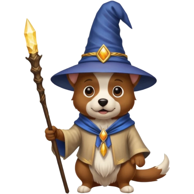 Dog wizard emoji