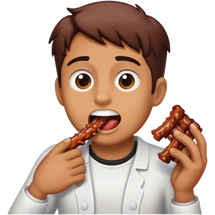Eating ribs good  emoji