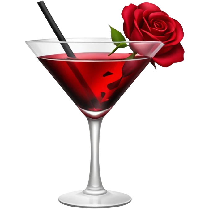 🍸+🍹+🖤+🌹 emoji