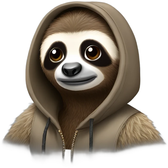 Rapping sloth emoji