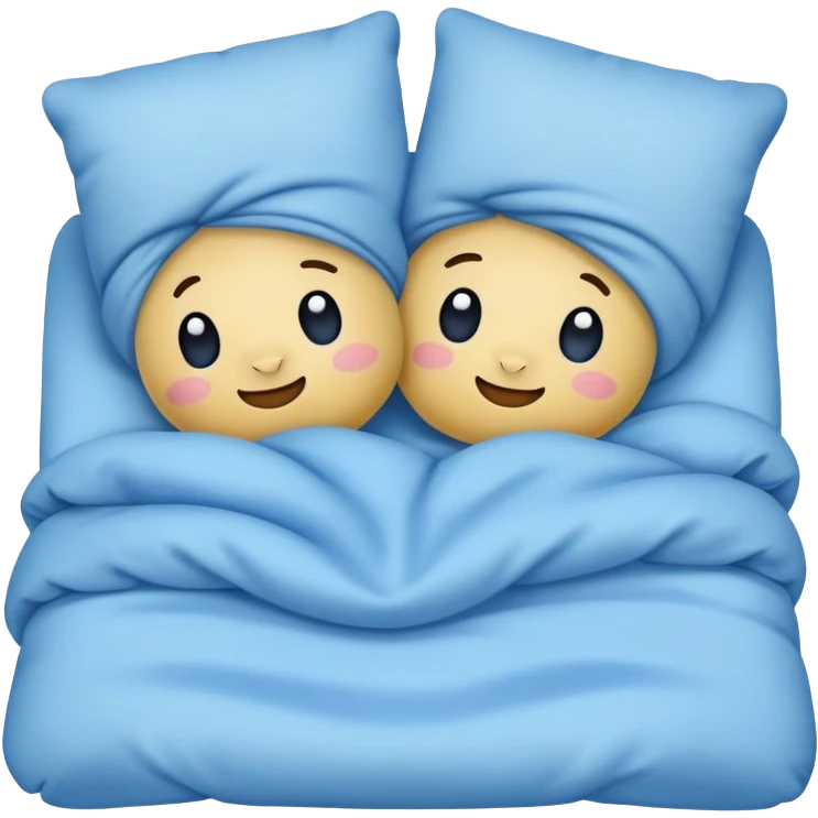 Two stitches snuggling in bed  emoji