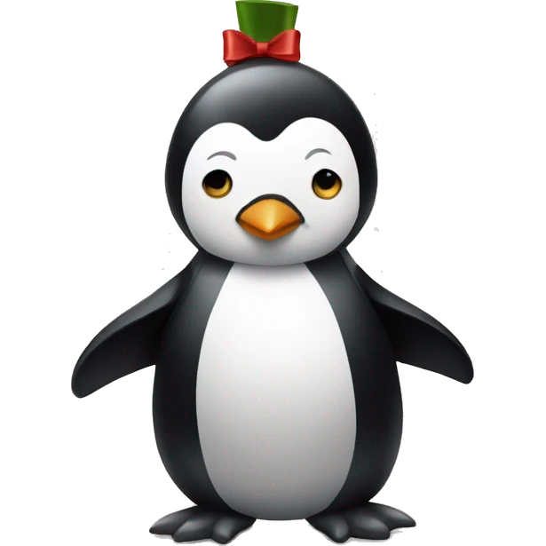 A pinguen with a bow emoji