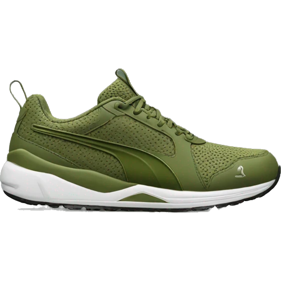 Olive green puma running shoe emoji