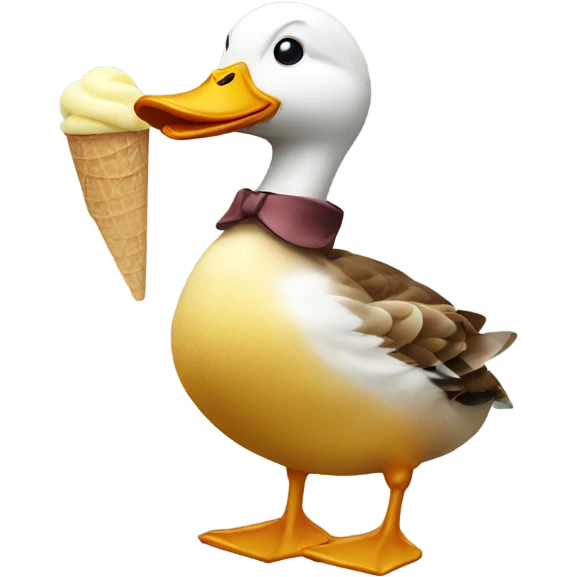 duck with icecream emoji