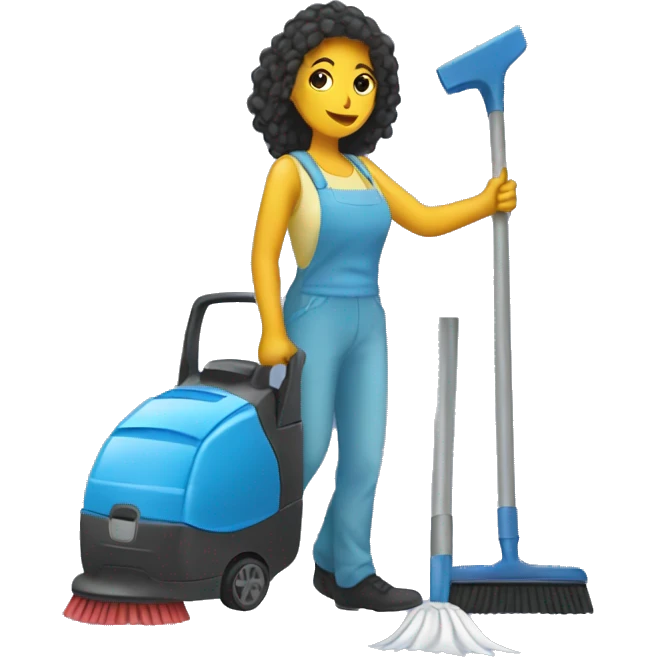 Woman cleaning her car emoji