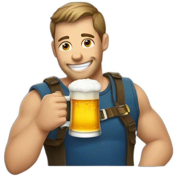 progammer drinking beer emoji