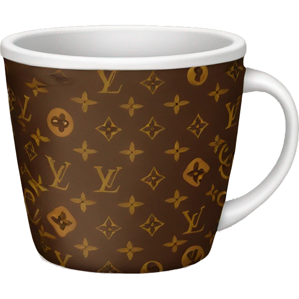 Louis Vuitton coffee cup emoji