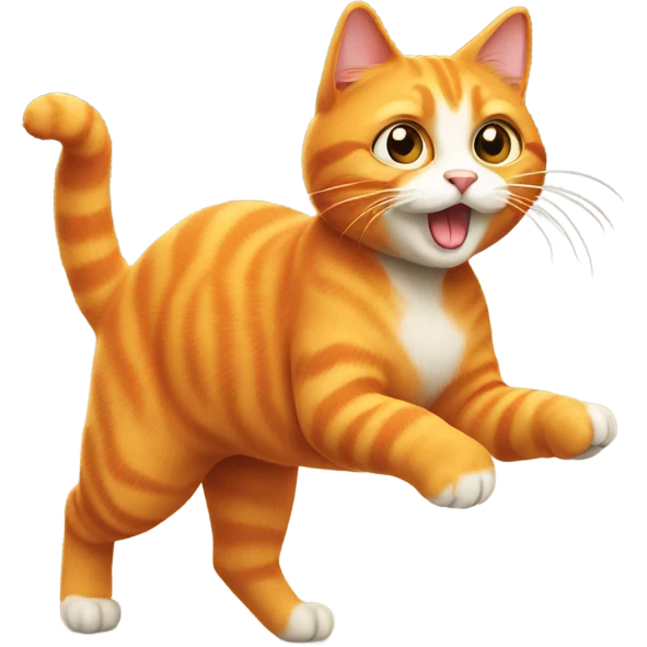 Orange cat twerking emoji