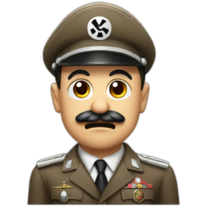 hitler with a mario hat emoji