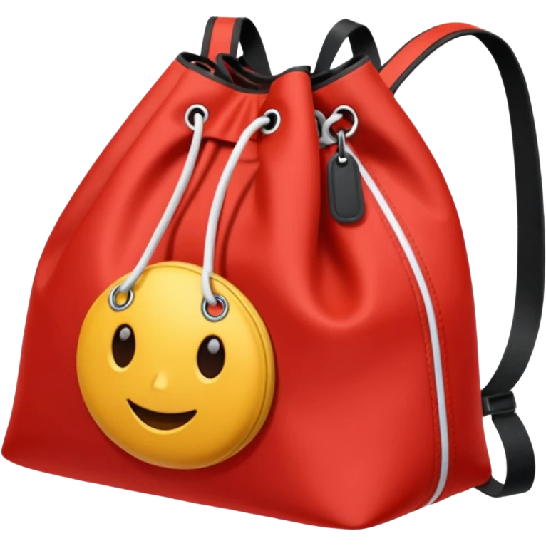 sac de sport rouge sans motif emoji
