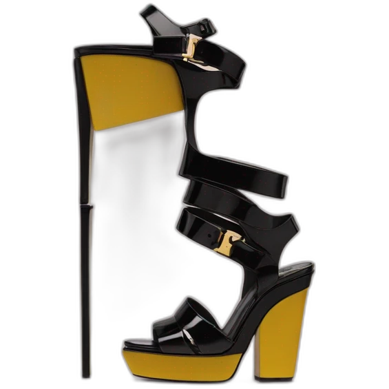 Ysl heel sandal TRIBUTE PLATFORM SANDAL black PATENT LEATHER emoji