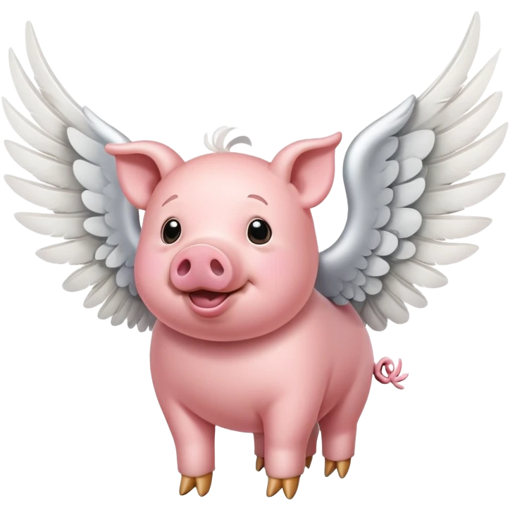 Pig flying  emoji