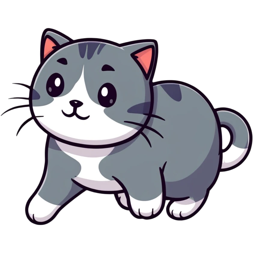 cartoon cat flopping over, looking defeated emoji