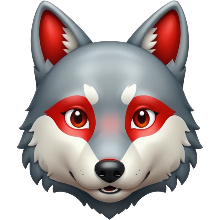 A wolf emoji in apple style emoji