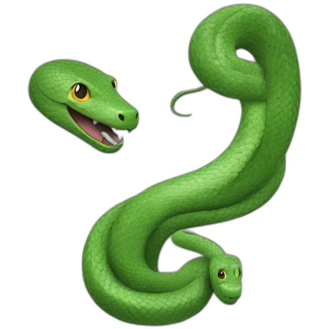 Serpent dressé sur soi même emoji