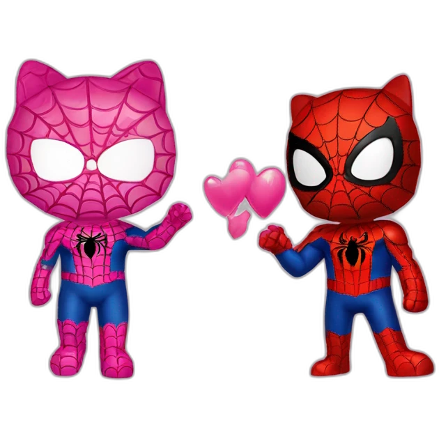 Hello kitty et spiderman emoji