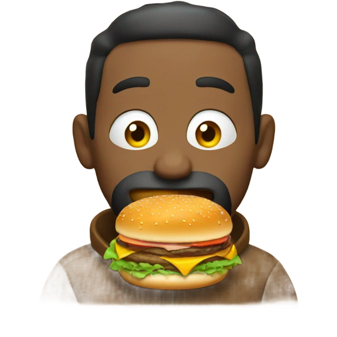 Khaby eating burger  emoji