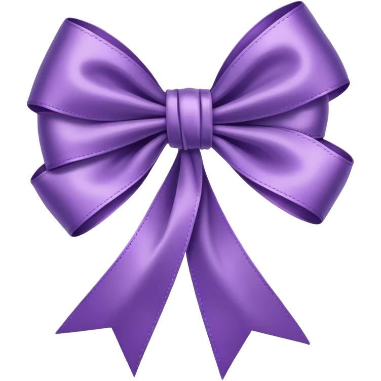 Purple ribbon emoji
