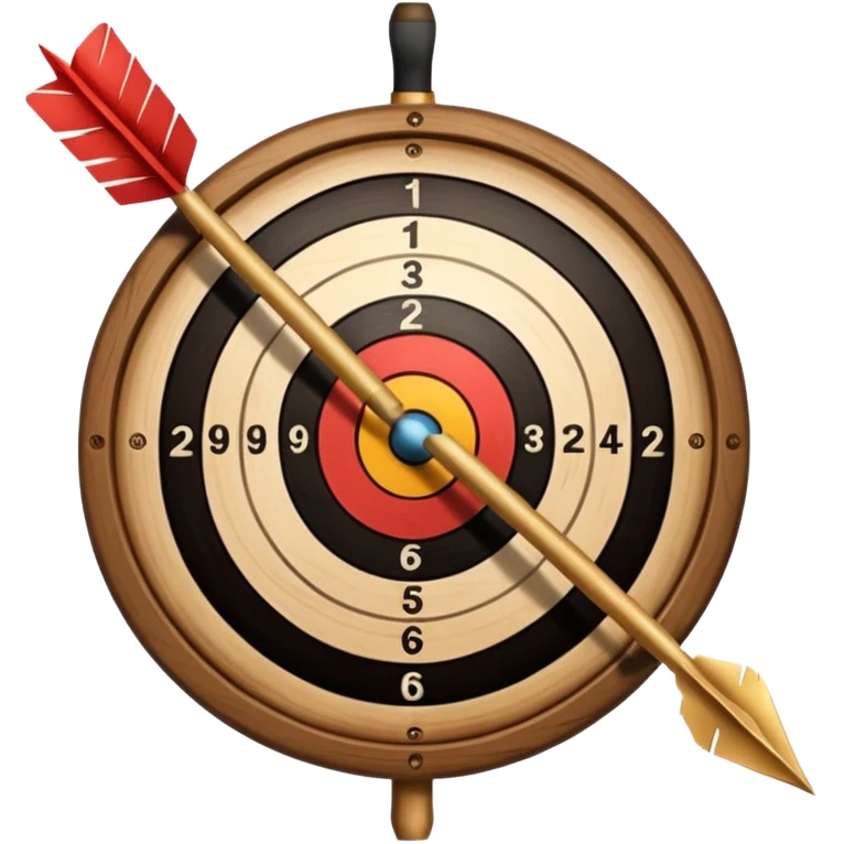 A target with an arrow in the center emoji