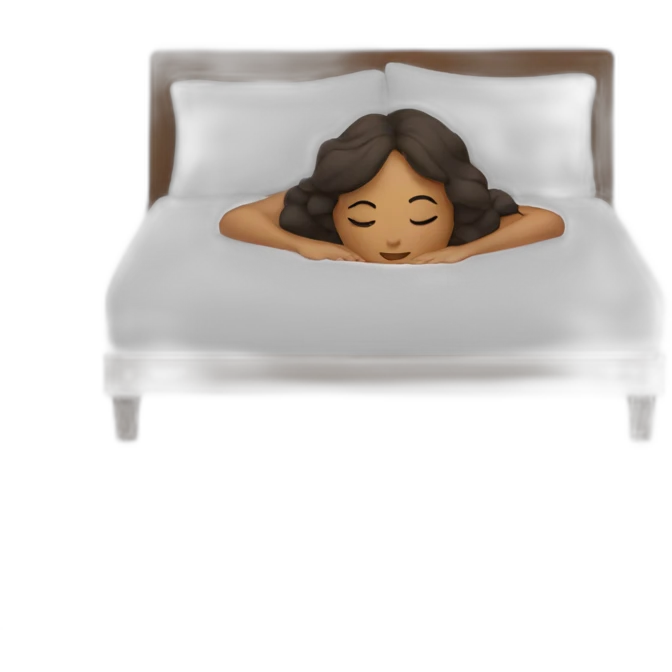 Girl in bed sleep emoji