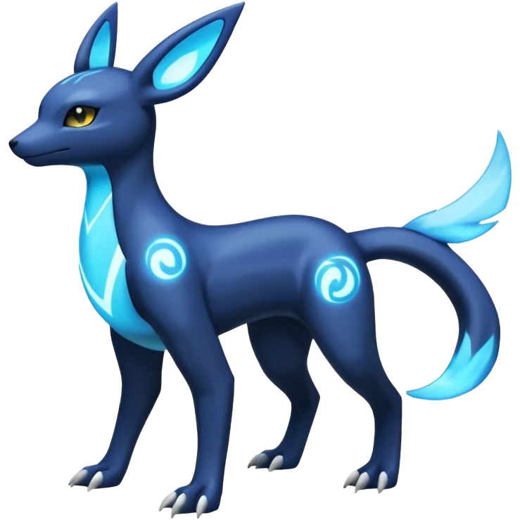 Manectric-Electrike-Lugia-Umbreon-Draco-Fakémon-hybrid-creature (full body), 4 legs emoji