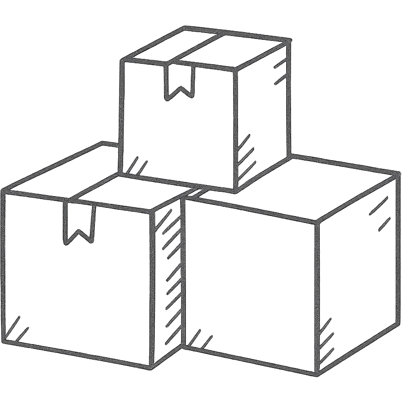 three boxes emoji