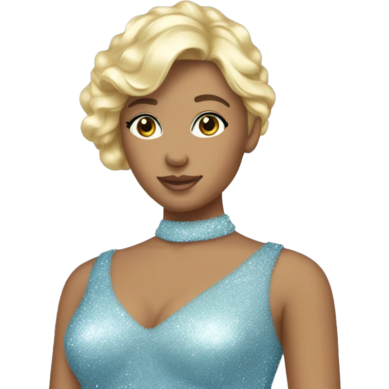 Sparkly pastel blue dress covered in glitter. emoji