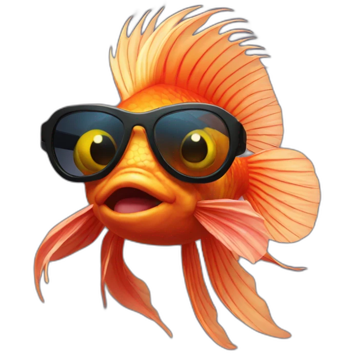 beta fish in sunglasses emoji