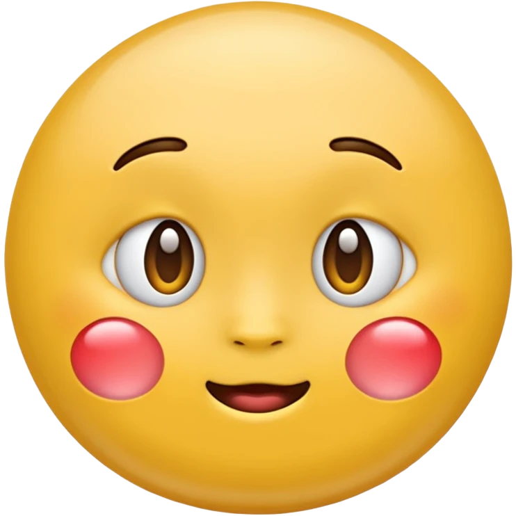 bubble cheek emoji (apple emoji style) emoji
