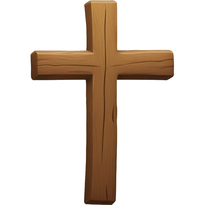 Simple wood cross emoji