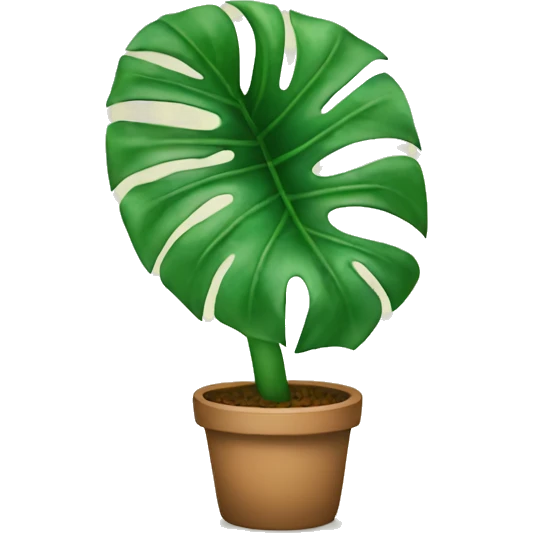 Happy monstera plant emoji