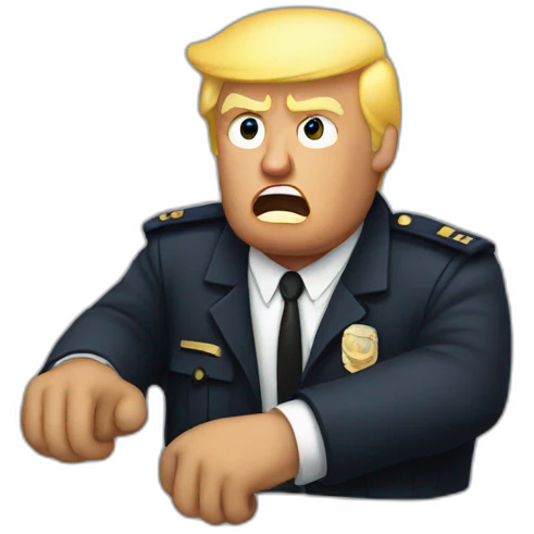 Donald Trump getting arrested emoji