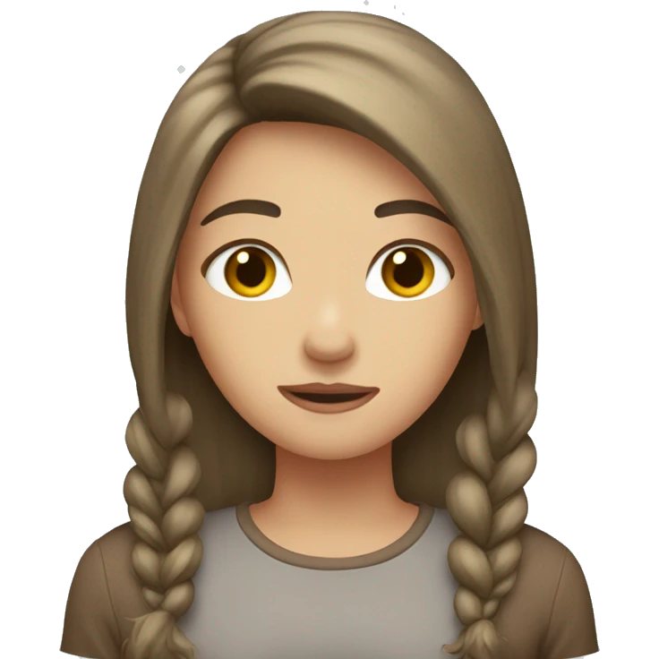 Girl with brown shirt hair snowing  emoji