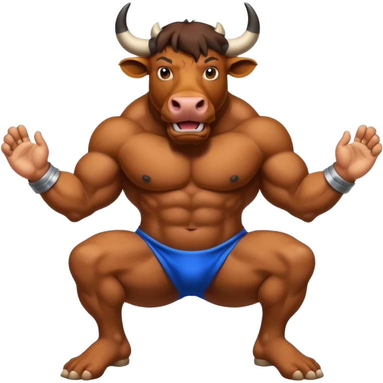 Bull surrounded by human feet  emoji