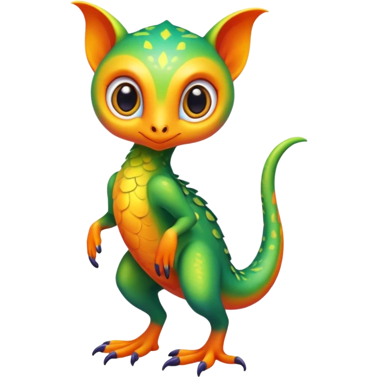 Tropical Exotic Fakémon-fantasy-creature, full body emoji