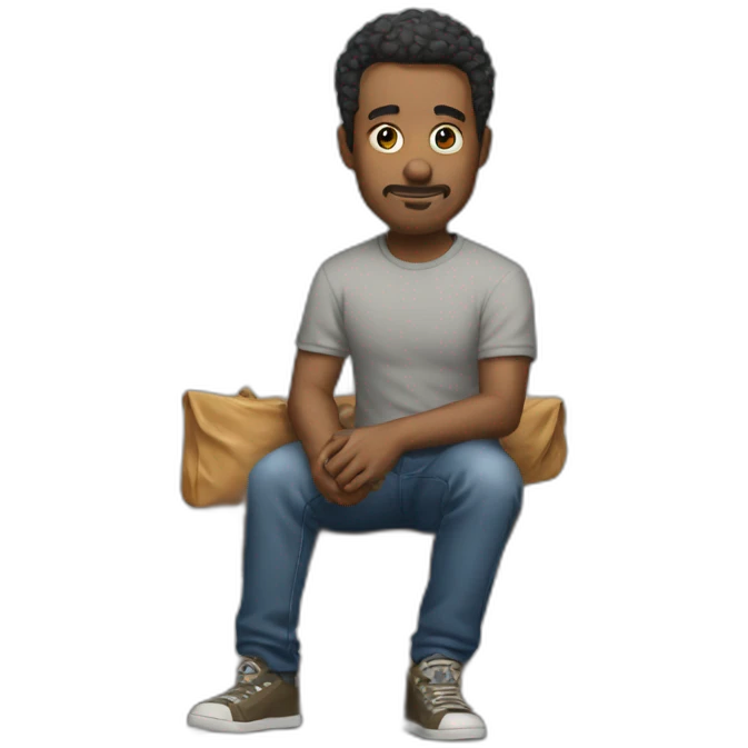 the man is waiting emoji