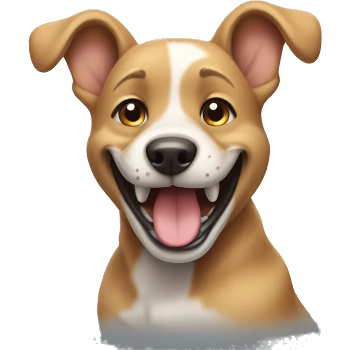 very very happy puppy emoji