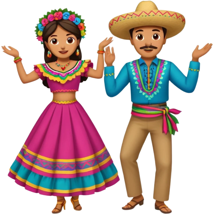 Mexican couple dancing  emoji