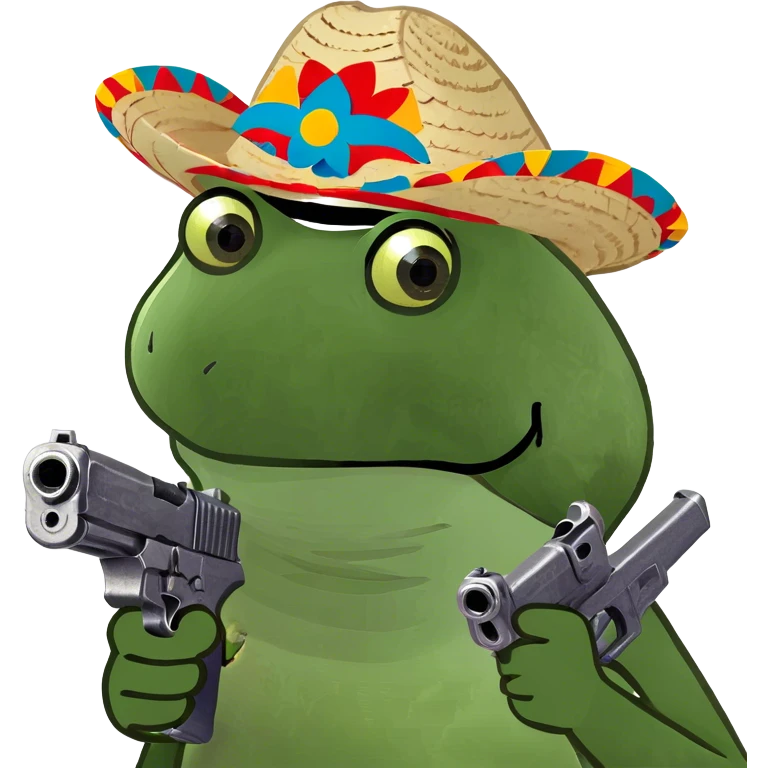 Taco holding a gun emoji