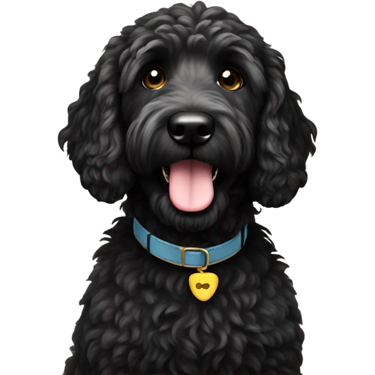 Black golden doodle  emoji